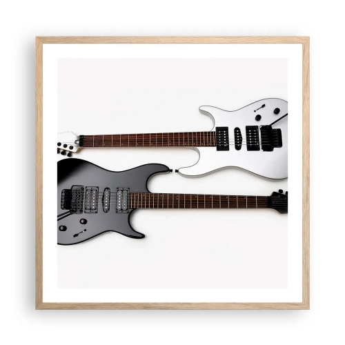 Plakát v rámu světlý dub - Harmonie tvarů - 60x60 cm