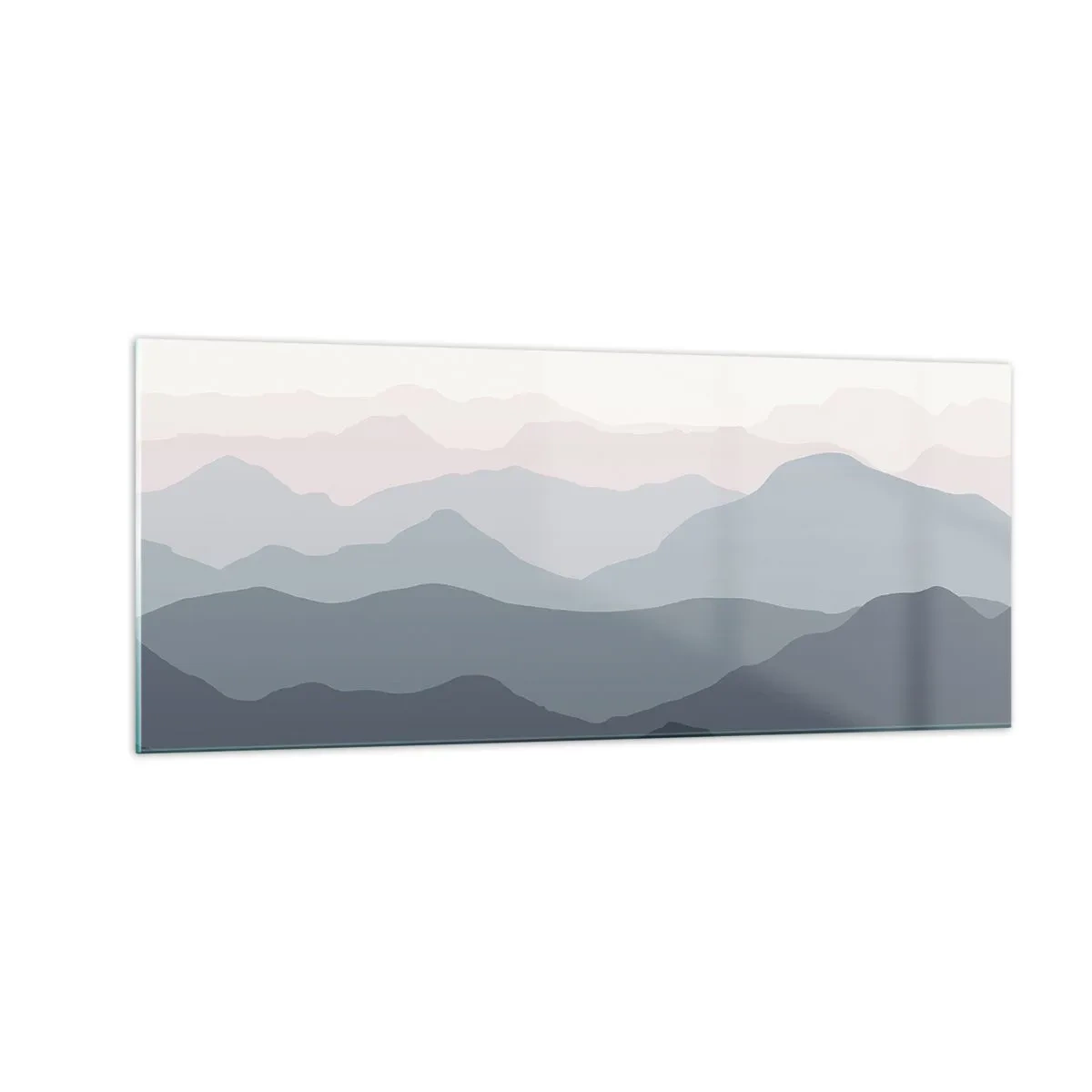 Obraz na skle - Vlny hor - 100x40 cm