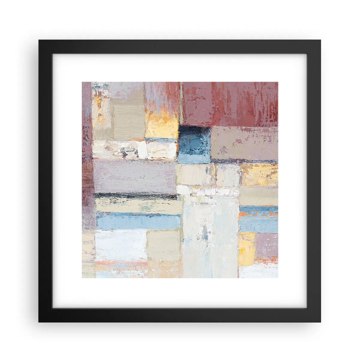 Plakát v černém rámu - Klid geometrie - 30x30 cm