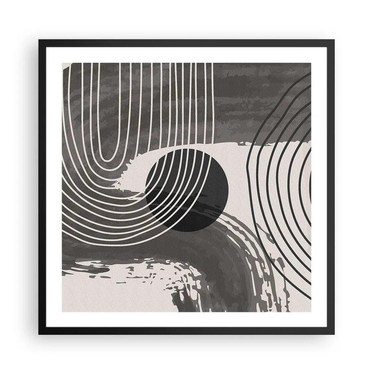 Plakát v černém rámu - Ovál vítězí - 60x60 cm