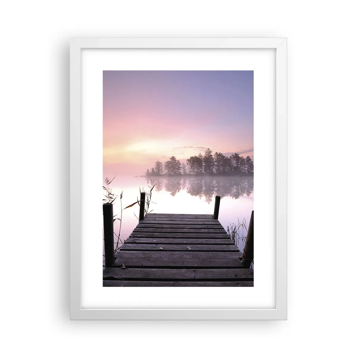 Plakát v bílém rámu - Z liliové mlhy… - 30x40 cm