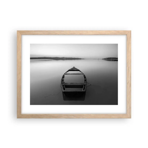 Plakát v rámu světlý dub - Stesk a melancholie - 40x30 cm