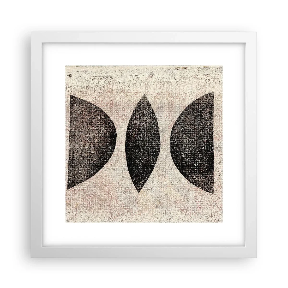 Plakát v bílém rámu - Etnická abstrakce - 30x30 cm