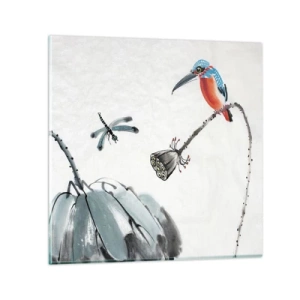 Obraz na skle - Život louky - 30x30 cm