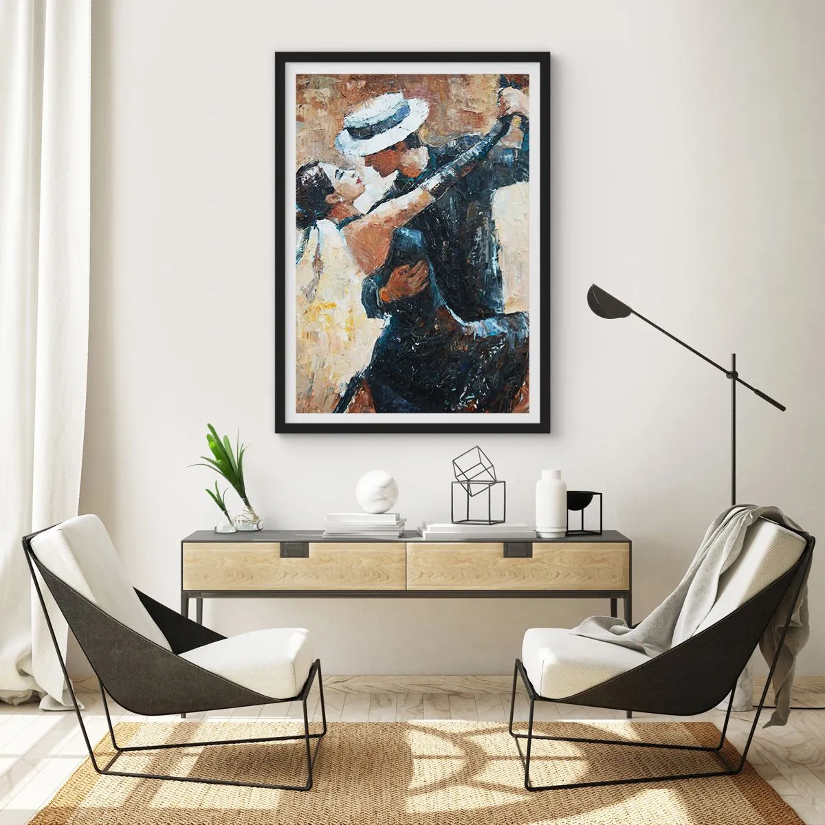 Plakát v černém rámu - A la Rudolf Valentino - 40x50 cm