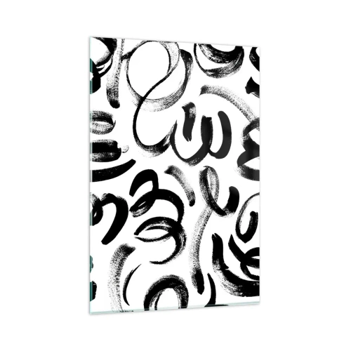 Obraz na skle - Černé na bílém - 80x120 cm