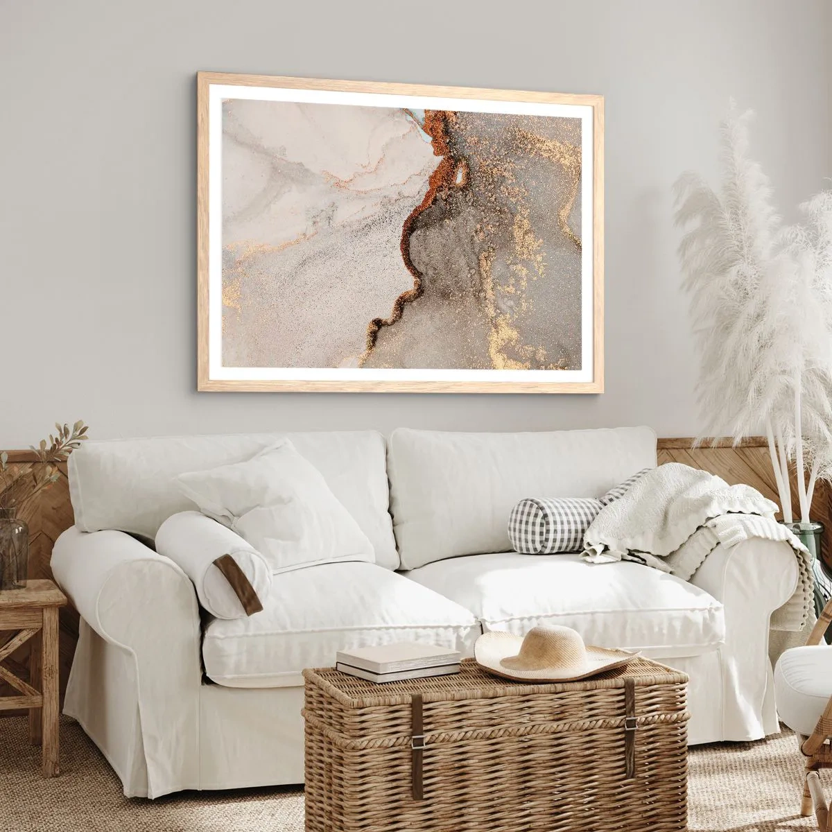 Plakát v rámu světlý dub - Na hranici barev - 91x61 cm