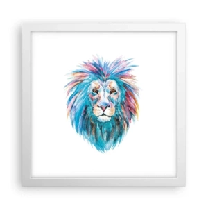 Plakát v bílém rámu - Elektrizující aura - 30x30 cm