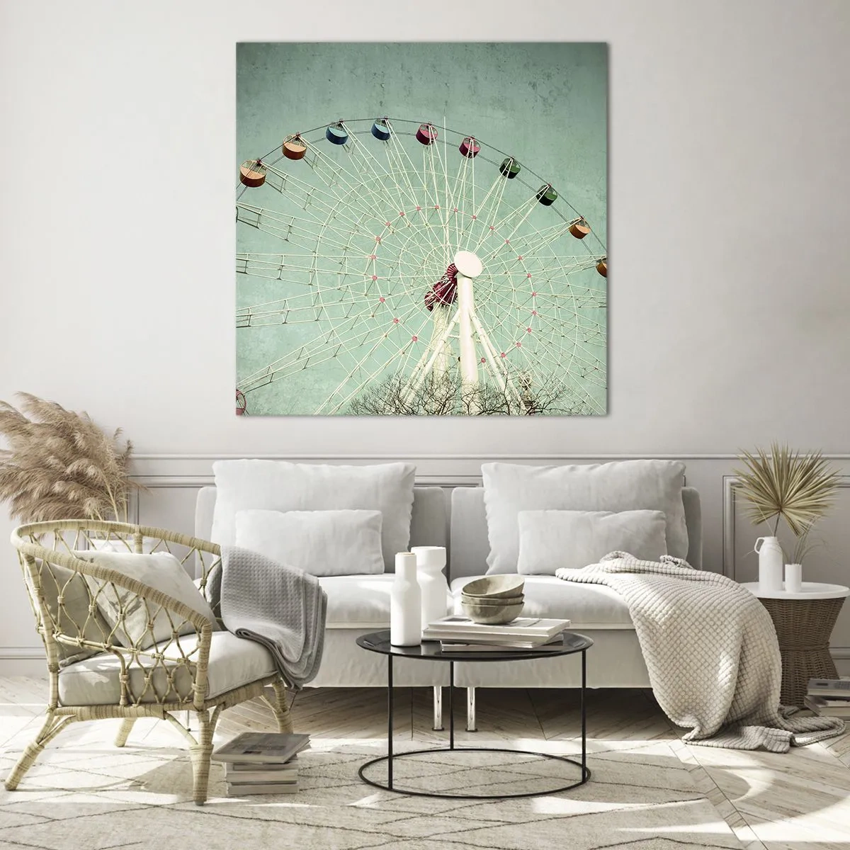 Obraz na skle - Zveme vás k zábavě - 60x60 cm