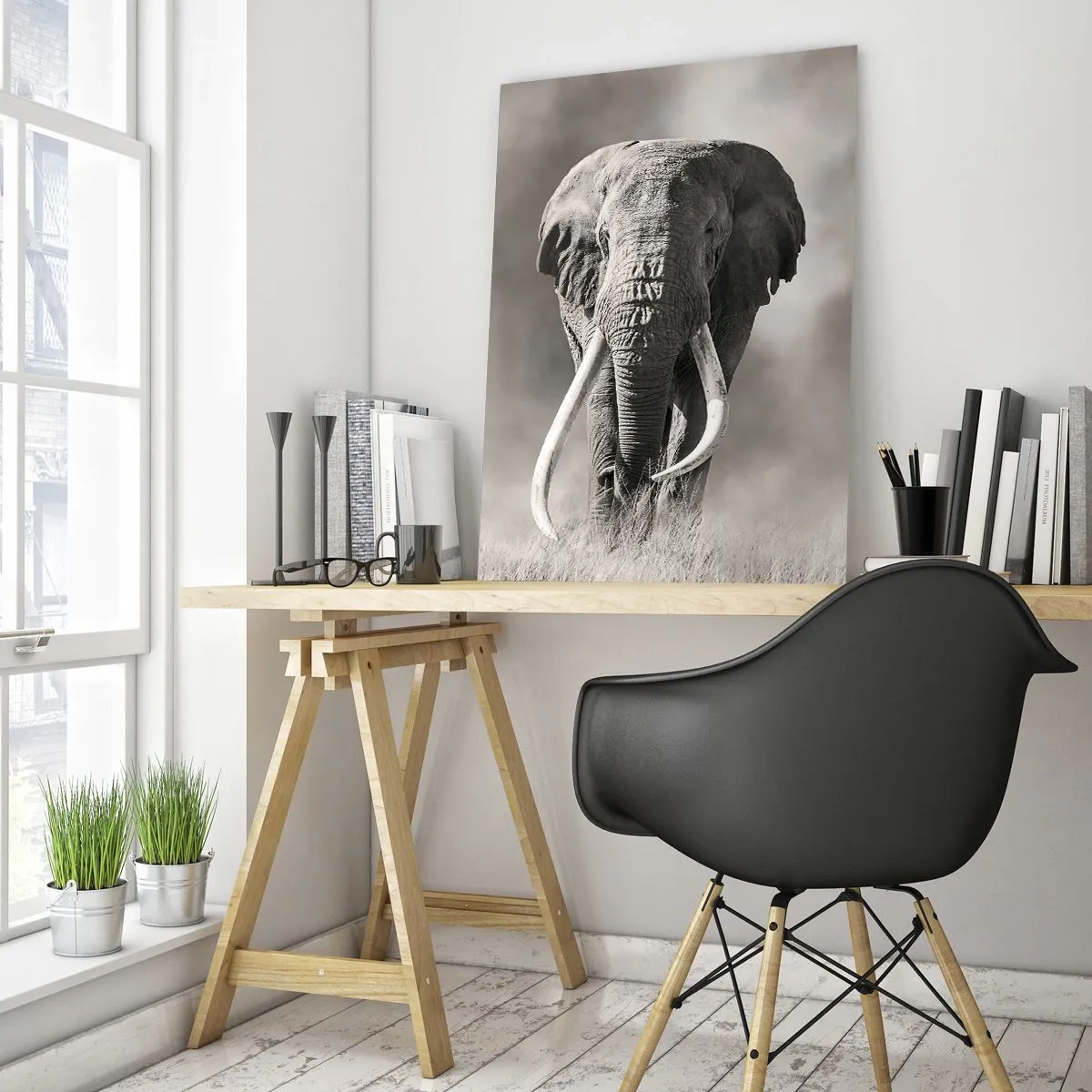 Obraz na skle - Africký patriarcha - 50x70 cm