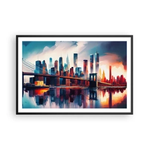 Plakát v černém rámu - Famózní New York - 91x61 cm