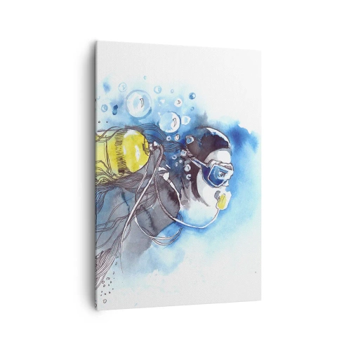 Obraz na plátně - Velká modř - 70x100 cm