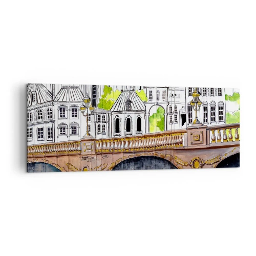 Obraz na plátně - Město jako malované - 140x50 cm
