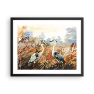 Plakát v černém rámu - Kam na podzim? - 50x40 cm