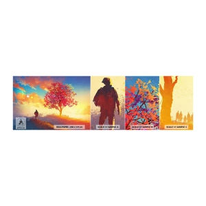 Vzor Fototapety Samolepicí Deluxe Sticker - Poutník u cíle - Krajina, Strom, Poutník - 100x30 cm