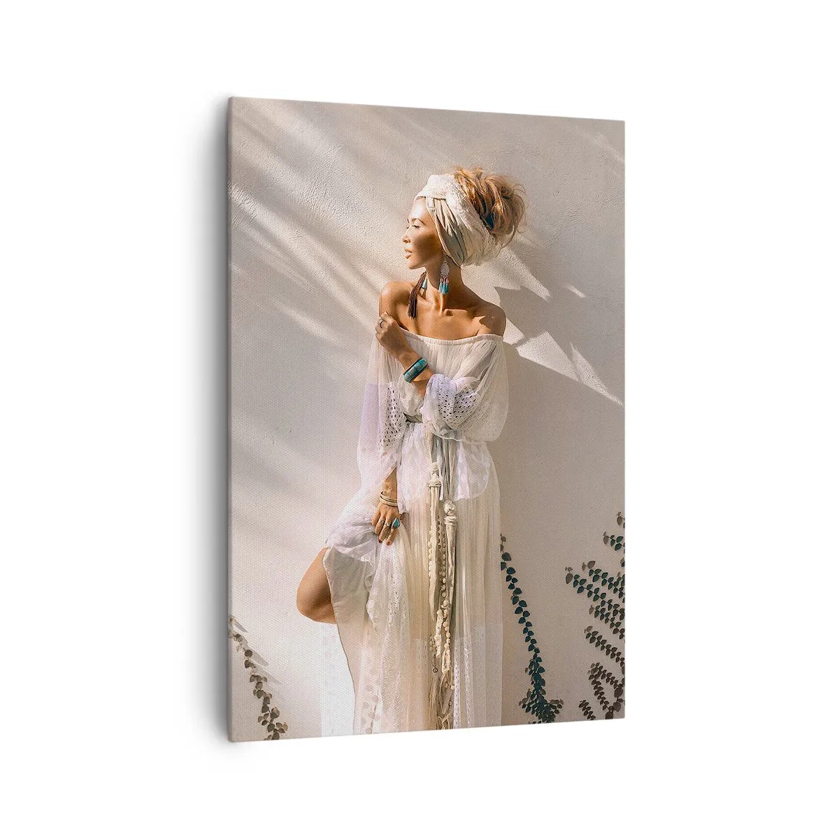 Obraz na plátně - Slunce a dívka - 70x100 cm