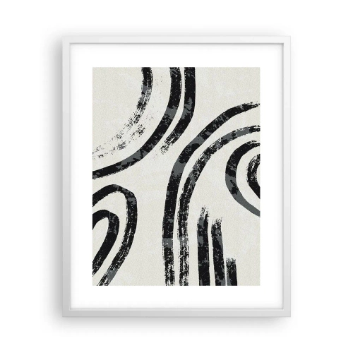 Plakát v bílém rámu - Napůl zastavený - 40x50 cm