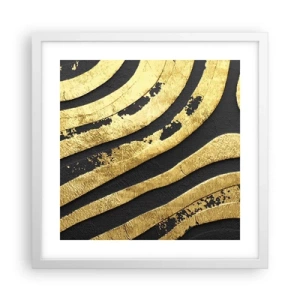 Plakát v bílém rámu - Vše plyne - 40x40 cm