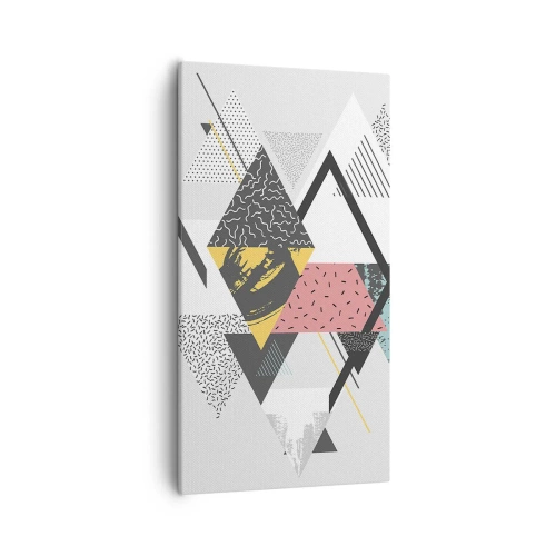 Obraz na plátně - Variace na trojúhelník a kosočtverec - 55x100 cm