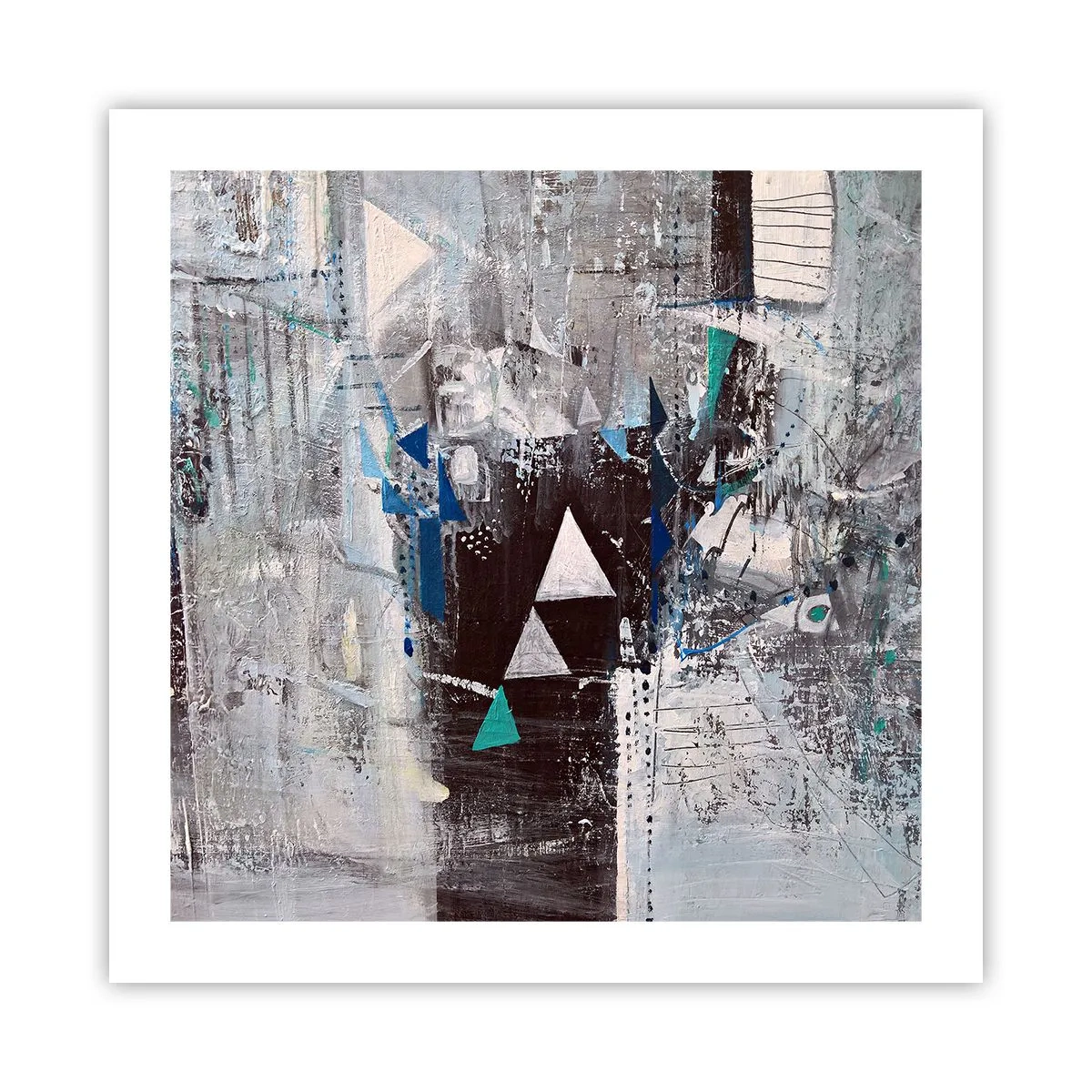 Plakát - Přednostní pořadí trojúhelníků - 50x50 cm