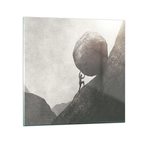 Obraz na skle - Věřím, proti vší naději - 70x70 cm