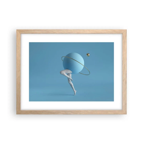 Plakát v rámu světlý dub - Šílenství planet - 40x30 cm
