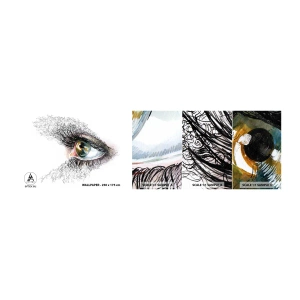 Vzor Fototapety Samolepicí Deluxe Sticker - Podívej se přímo do duše - Abstrakce, Grafika, Oko - 100x30 cm