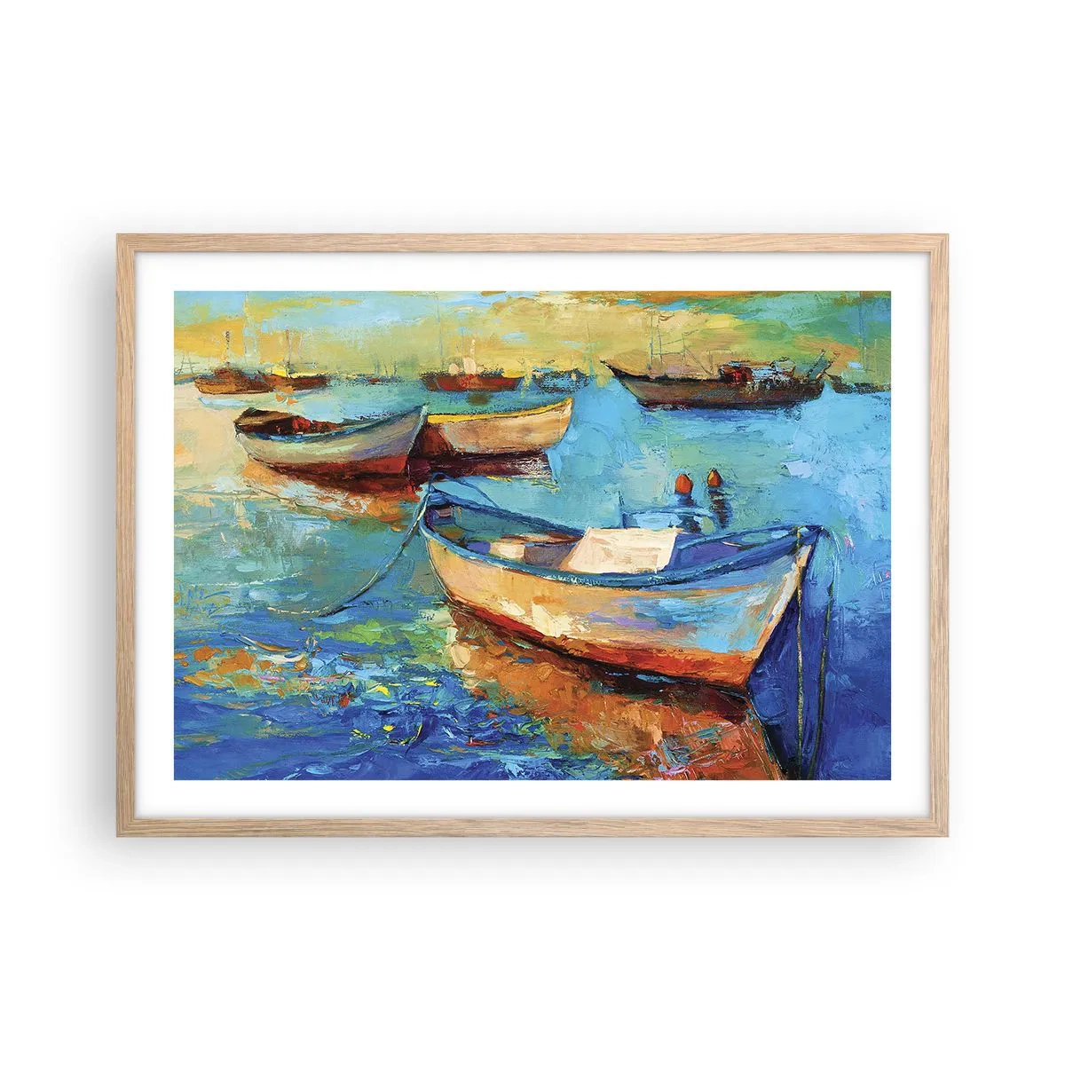 Plakát v rámu světlý dub - V jižním zálivu - 70x50 cm