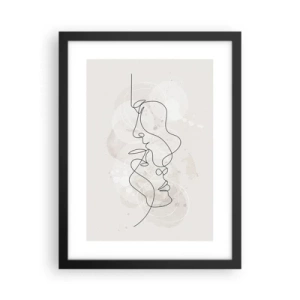 Plakát v černém rámu - Zamotaní v objetí - 30x40 cm