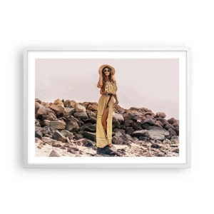 Plakát v bílém rámu - Kouzlo kamenů - 70x50 cm