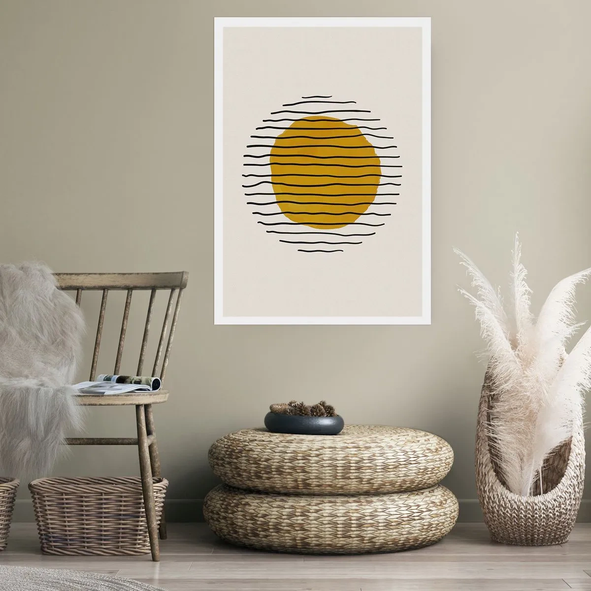 Plakát - Abstrakce chvějící se žárem - 50x70 cm