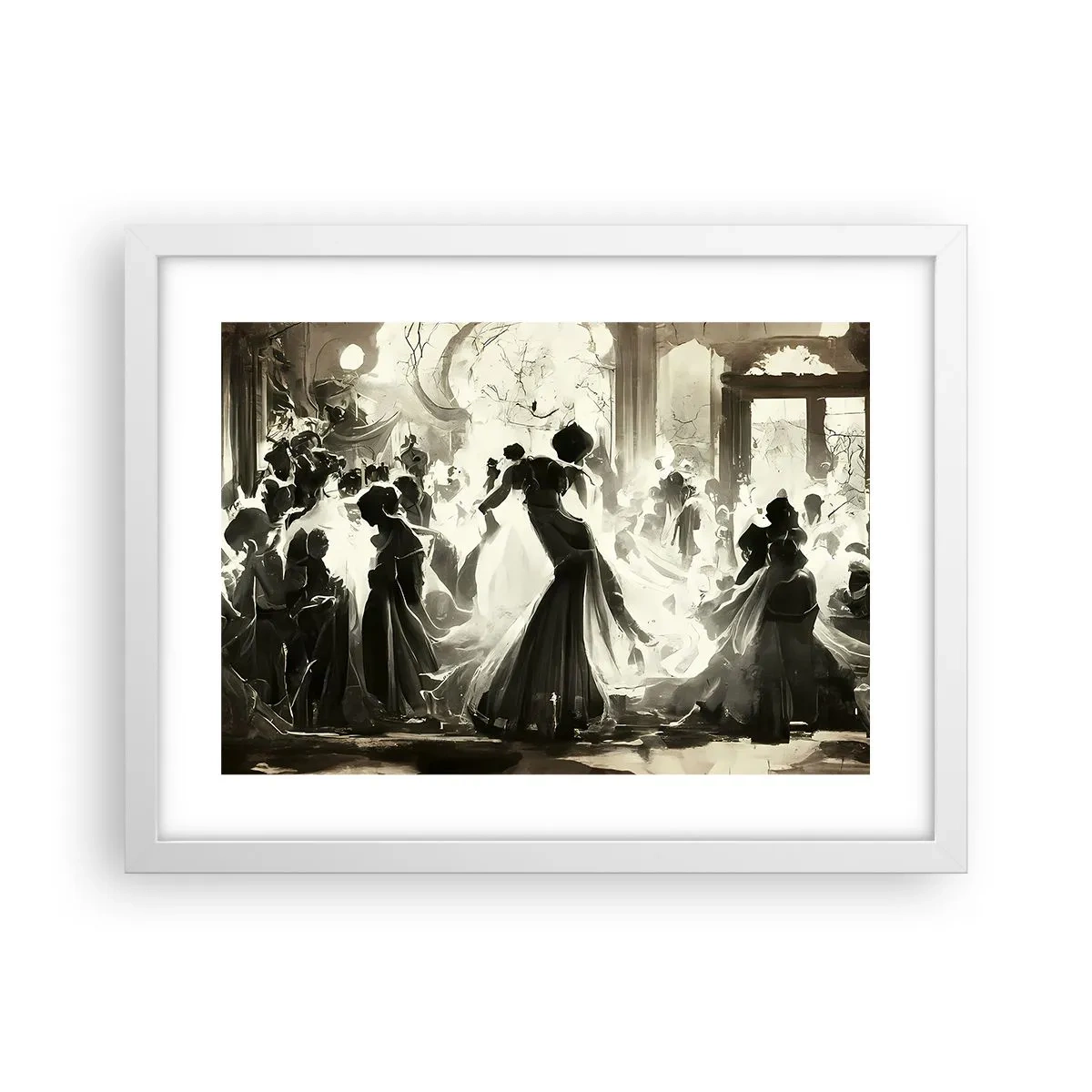 Plakát v bílém rámu - Velká maškaráda - 40x30 cm