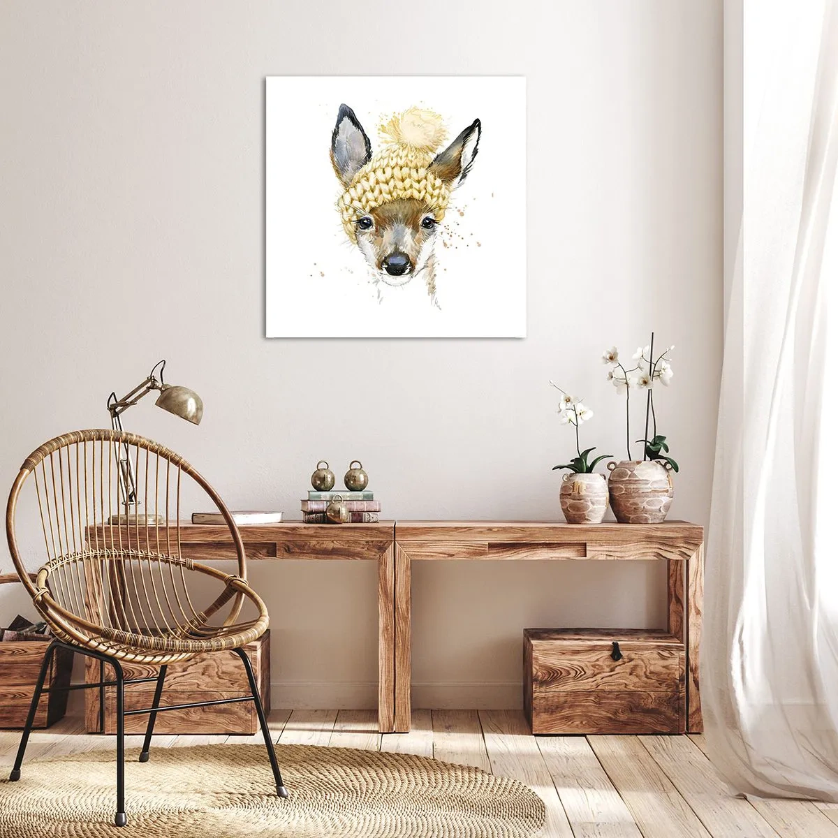 Obraz na plátně - V zimě ve sněžném lese - 40x40 cm