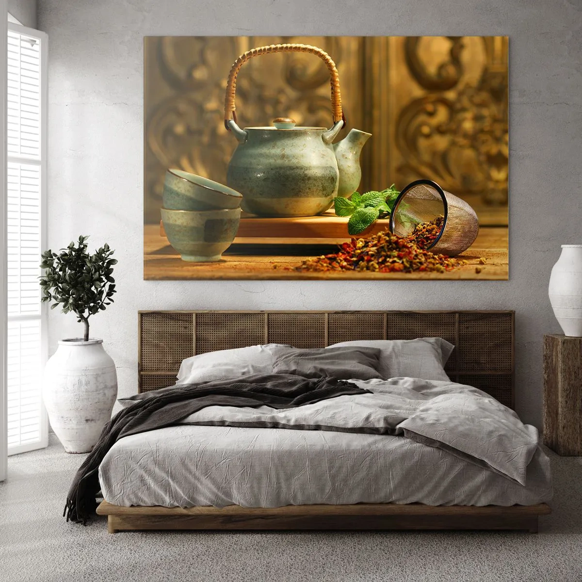 Obraz na skle - Traktát o pití čaje - 120x80 cm