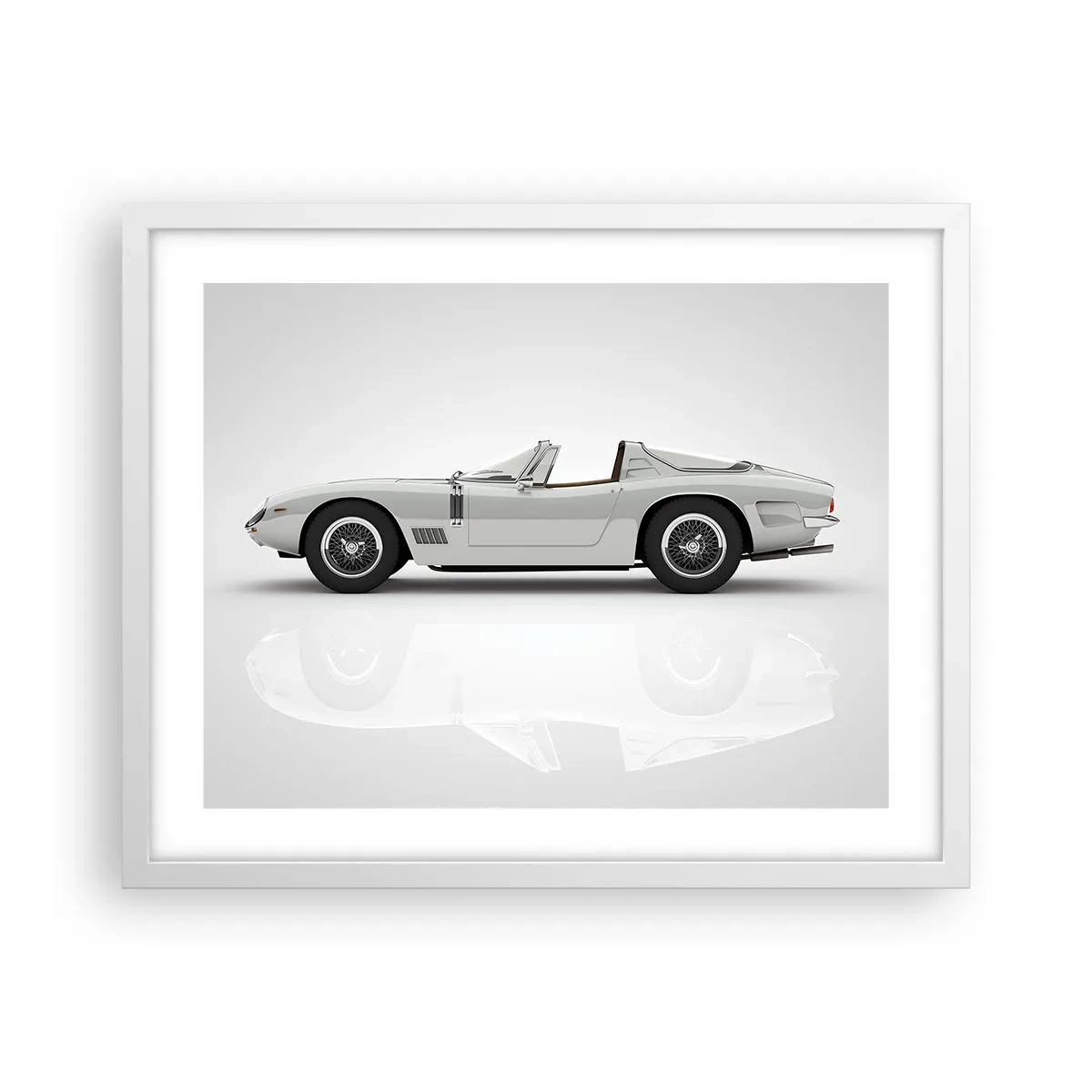 Plakát v bílém rámu - Příslib zábavy - 50x40 cm