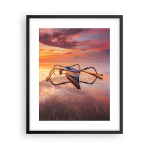 Plakát v černém rámu - Klid tropického večera - 40x50 cm