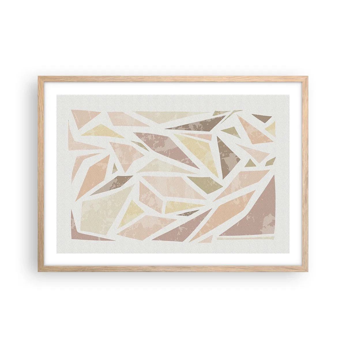 Plakát v rámu světlý dub - Kompozice: vitráž - 70x50 cm