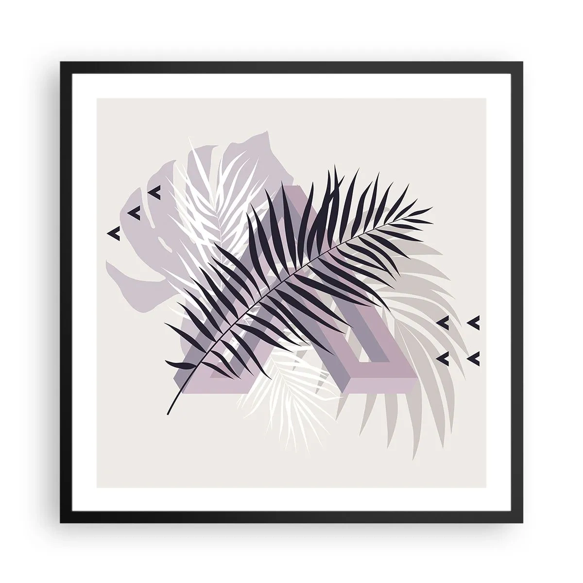 Plakát v černém rámu - Stín stínu - 60x60 cm