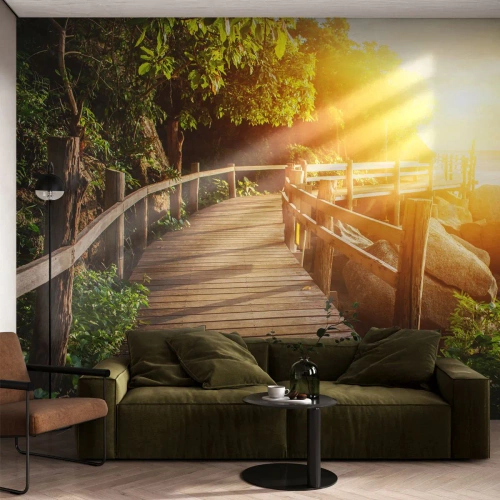 Fototapeta Samolepicí Deluxe Sticker - Další zatáčka, další zázraky - Krajina, Přímořská promenáda, Moře - 500x350 cm