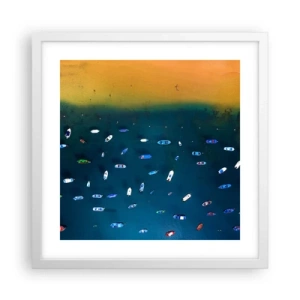 Plakát v bílém rámu - Prázdninová hra - 40x40 cm