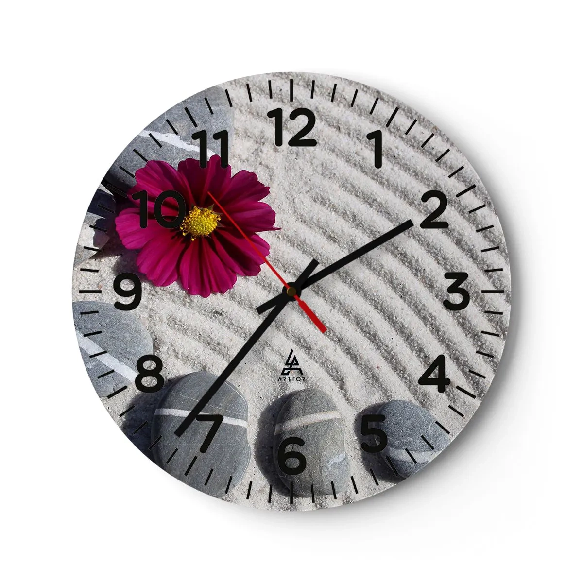 Nástěnné hodiny - Energie a klid magického kruhu přírody - 30x30 cm