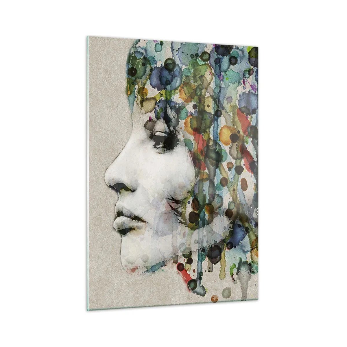 Obraz na skle - Vynořila se z šedi - 50x70 cm