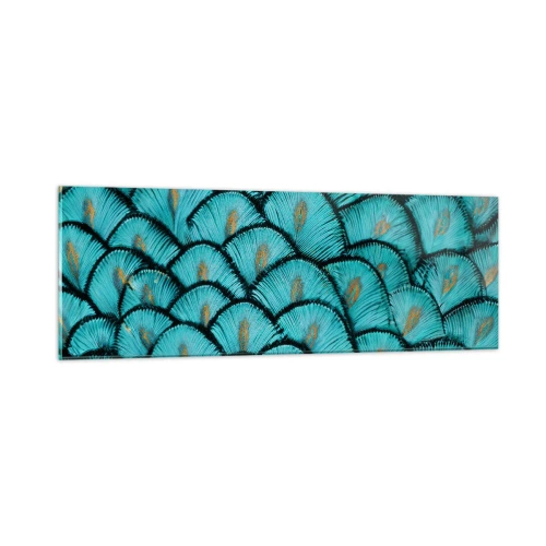 Obraz na skle - Velká slavnost peří - 90x30 cm