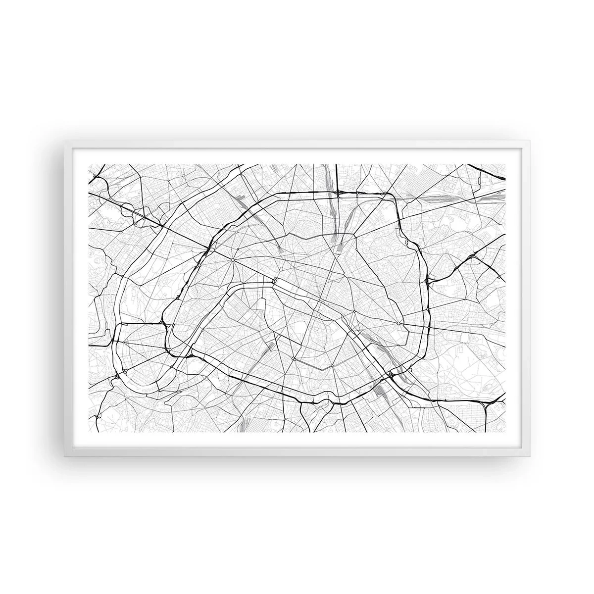 Plakát v bílém rámu - Květ Paříže - 91x61 cm
