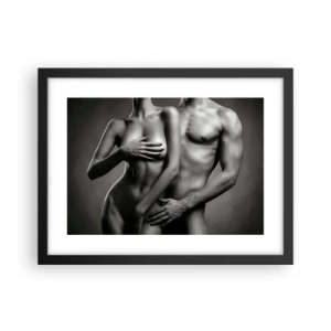 Plakát v černém rámu - Adam a Eva - 40x30 cm