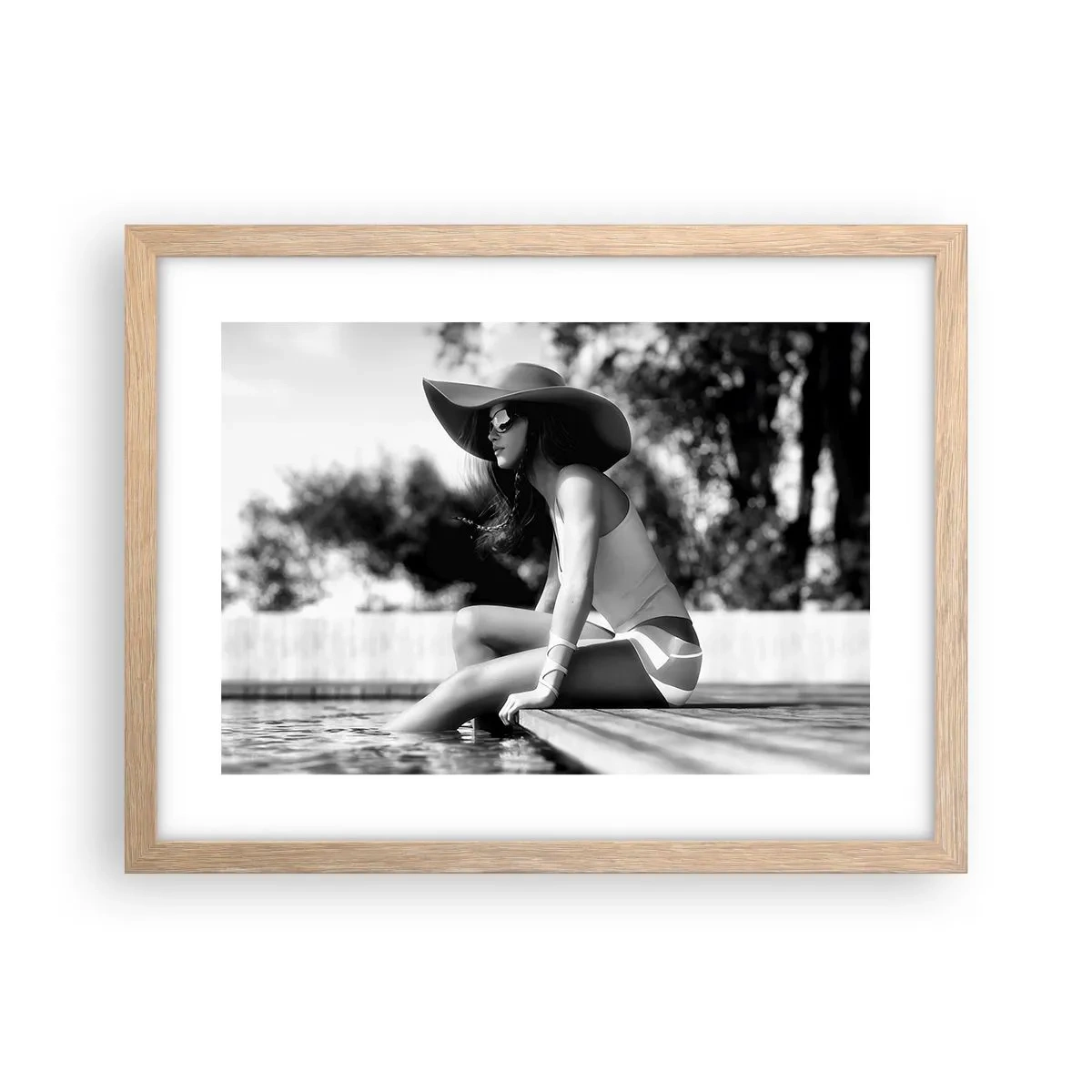Plakát v rámu světlý dub - Letní sen - 40x30 cm