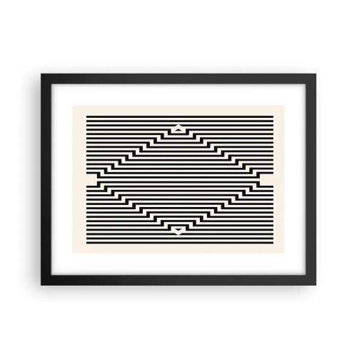 Plakát v černém rámu - Geometrická iluze - 40x30 cm