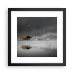 Plakát v černém rámu - Úkryt před deštěm - 30x30 cm