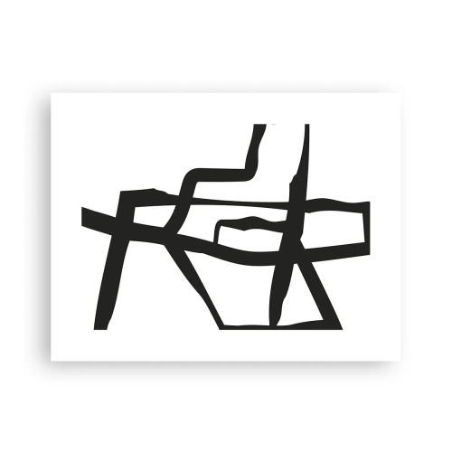 Plakát - Černobílá konstrukce - 40x30 cm