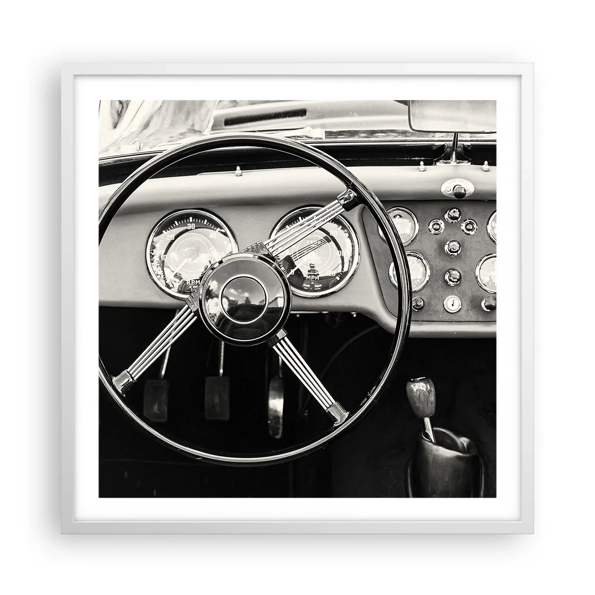 Plakát v bílém rámu - Sen sběratele - 60x60 cm